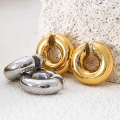 Gold Huggie Ear Cufs