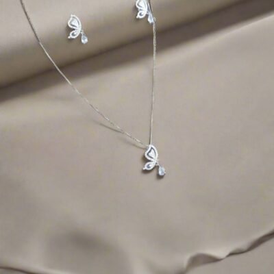 Crystal Butterfly Jewelry Set