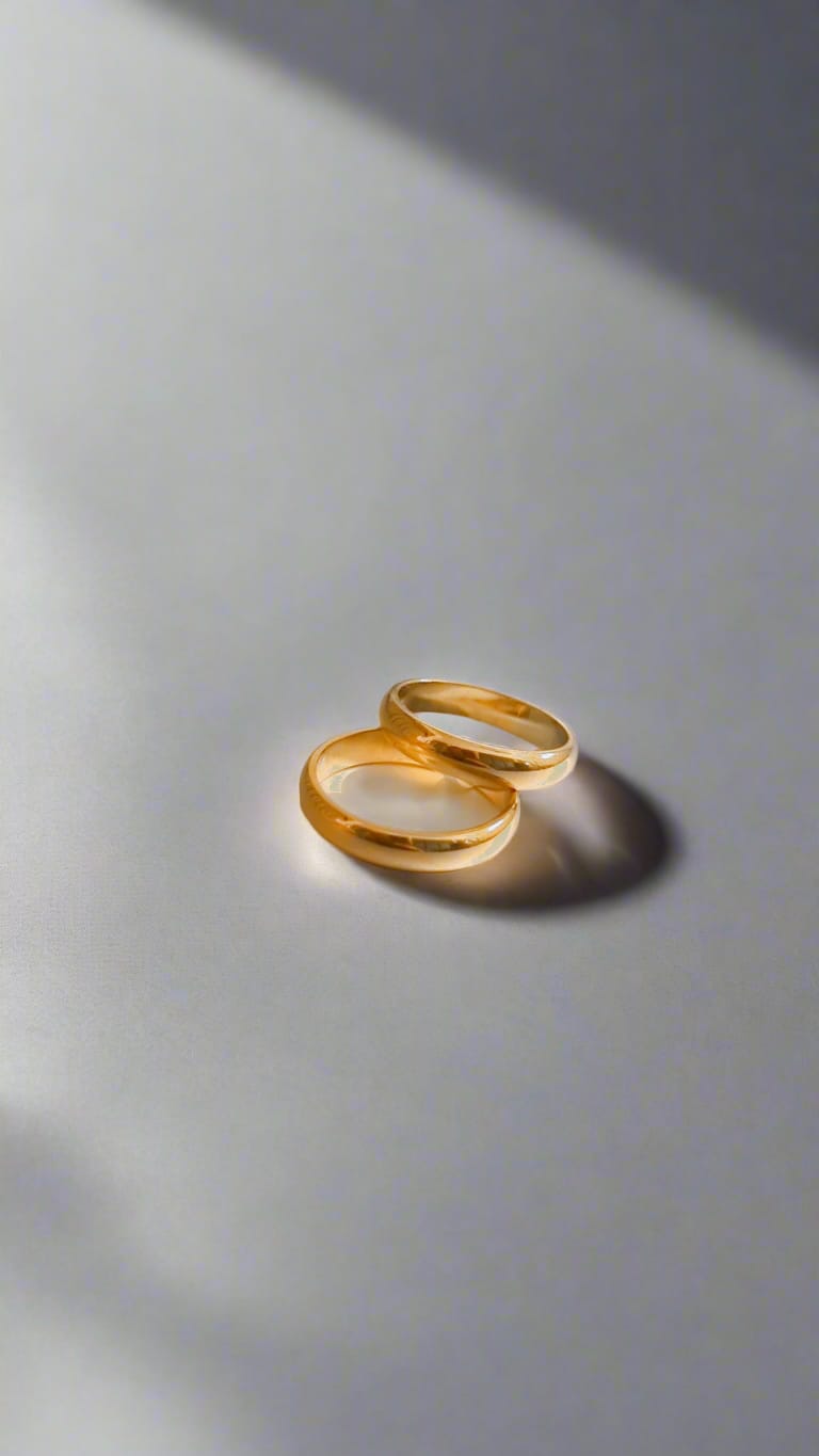 Pair Gold Plain Rings
