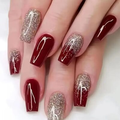 24pcs Luxury Fake Nails with Free Double Sided Jelly Glue